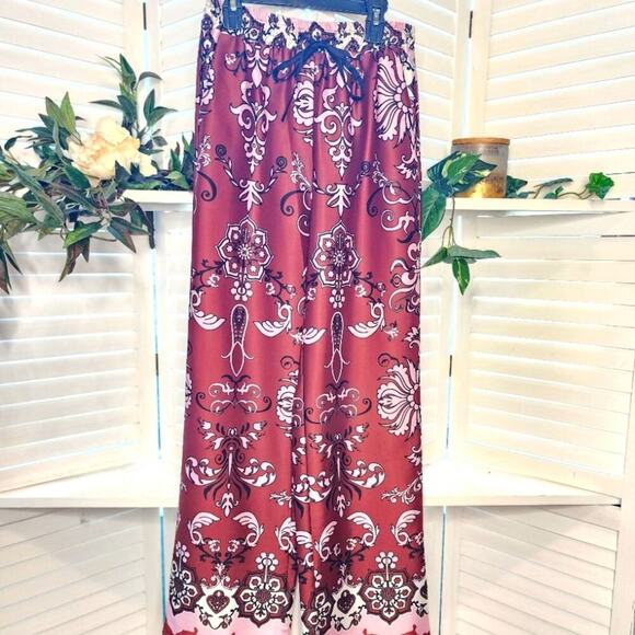 KASIA NEW BROWN SILK LIKE PANTS SIZE SMALL(STRETCH WAIST) RETAIL $162 - Picture 1 of 7